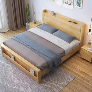 <span class=keywords><strong>เตียง</strong></span>ไม้ทึบสองชั้นพร้อมลิ้นชักอเนกประสงค์แบบยืดได้เฟอร์นิเจอร์ห้องนอนที่เรียบง่ายหรูหราทันสมัย - Product Image 1