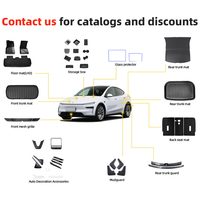 Tapis de voiture pour Tesla Model Y Juniper 2025 TPE Rubber Waterproof Floor Mat Trunk Mat Rubber Waterproof Seat Back Cover Cushion Pad