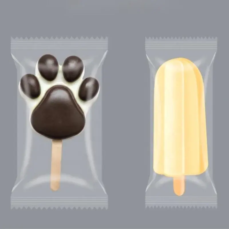 Media Verpakking Food Grade Transparant Frozen Ijs Pop Verpakking Snoep Plastic Zak Ijslolly Verpakking Zakken