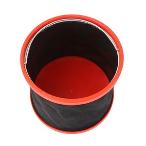 Cubo de Almacenamiento Plegable de Tela Oxford, Negro y Rojo, Portátil para Acampar al Aire Libre, para Todas las Estaciones, 1 Pieza - Product Image 1