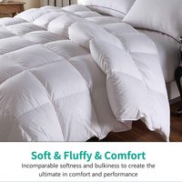 Couette en Coton Bio et Plumes d'Oie Chaleur Moyenne Toutes Saisons, Housse de Couette Taille Queen et King pour Hôtel et Maison