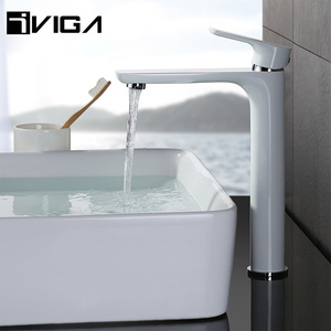 Apartamento Superior de cerámica del núcleo de la válvula de un solo agujero grifo lavabo grifo mezclador - Product Image 6