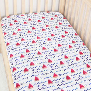 Draps de berceau en mousseline de coton bambou biologique personnalisés respirants pour mini-lit de bébé Protecteur de lit de bébé - Product Image 4