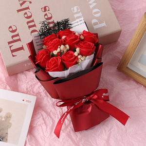 ช่อดอกไม้ขนาดเล็ก 9 ชิ้น ดอกกุหลาบสบู่ ดอกฮาวอร์ธีอา มินิมา ดอกไม้แห้ง ของขวัญวันวาเลนไทน์ ของขวัญวันแม่ ของขวัญวันเกิด - Product Image 2