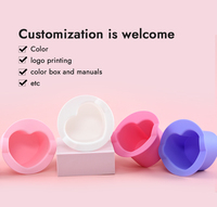 Waxkiss échantillon gratuit épilation cire utiliser un seul amour en forme de coeur Silicone cire fondants Pots beauté Spa Salon à vendre