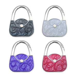 Bestseller Rose Handbag <strong>Shape</strong> Purse Hook Metal Foldable Table Hanger Portable Bag Holder Decorative Accessories Christmas Gift - Product Image 1