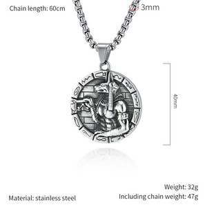 Colliers pendentifs de bijoux fantaisie en or Hip Hop Dieu égyptien de la mort Anubis Étanche Plaqué acier inoxydable PVD Vente en gros pour femmes - Product Image 2