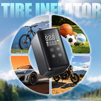 Portable 14.8V 8000mAh Digital ABS Multifunctional Jump Starter Air Compressor Tire Inflator LED Lighting Auto Stop USB-A Truck