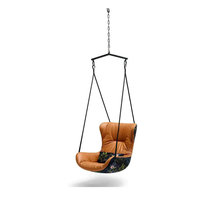 Fauteuil suspendu de salon personnalisable, fauteuil à dossier haut, fauteuil de détente en velours rose, fauteuil suspendu au plafond pour cour