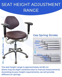 高品質歯科用チェア、歯科用スツール、歯科用顕微鏡用、ダブルスイングアウトアームレスト付き、歯科医院で使用 - Product Image 3