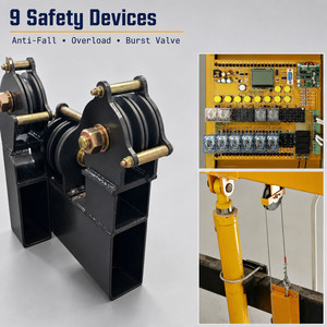 Elevador de Carga Eléctrico de 500 kg/1000 kg, Elevador Hidráulico de Mercancías con Riel Guía, Elevador Industrial de Carga de 2/3 Pisos - Product Image 4