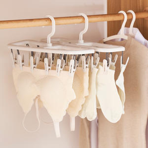 Séchoir à chaussettes multi-clip, type crochet rectangulaire, organisateur de vêtements pour sous-vêtements et chaussettes, usage domestique, séchoir de balcon - Product Image 5