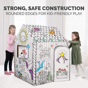 Boîte de banquiers en carton à Play Color dans Unicorn Playhouse Activité artisanale de Playhouse en carton pour enfants et familles - Product Image 4