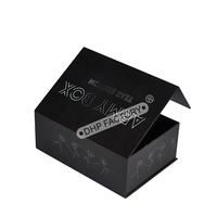 Boîte d'emballage en carton, Logo personnalisé noir mat, 10 pièces, cadeau, vêtements en carton, fermeture magnétique rigide, sac à main de luxe