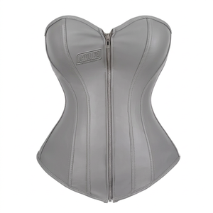 New Style Women's Corset Top Zipper or <b>Basque</b> Closure <b>Lingerie</b> Faux Leather Corset 2026 - Product Image 1