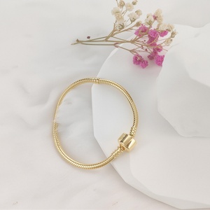 NUOVO Bracciale a Catena Serpente in Argento Sterling 925 con Chiusura a Clip, Adatto per Charms Originali Fai-da-te, Braccialetto Rigido con Chiusura a Cuore, <span class=keywords><strong>Gioielli</strong></span> alla Moda, Regalo per Donne e Ragazze - Product Image 5