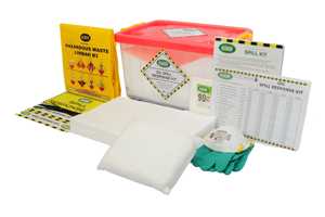 Kit anti-déversement d'hydrocarbures Compact SABER 10 litres avec boîte transparente, réponse rapide, kit de nettoyage des déversements uniquement, avec boîte transparente pour les petites fuites en atelier - Product Image 4