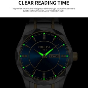 NIBOSI Luxury Men Quartz Watch Waterproof Date Week Luminous Wristwatch Men's Watches Male <b>Clock</b> Sports Steel Relogio Masculino - Product Image 4