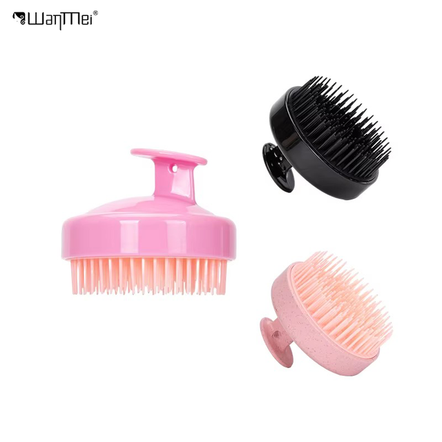 Wanmei Custom Wholesale Baby Bath Soft Head Scalp Massager Silicone Massage Shampoo Brush Hair Comb