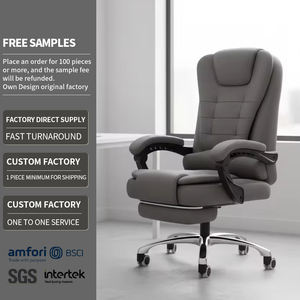आधुनिक डिजाइन एर्गोनोमिक ऑफिस चेयर लंबे समय तक बैठने वाले आरामदायक फोम कपड़े बैकरेस्ट सिंथेटिक चमड़े के लिए - Product Image 1