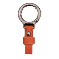 Nouvelle sangle porte-clés en cuir PU avec anneau, porte-clés de voiture, boucle métallique, accessoires intérieurs automobiles