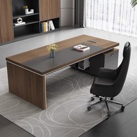 Meubles de bureau modernes en bois à bas prix en forme de L Ensemble de directeurs de bureau organisateur pour directeur avec armoire courte
