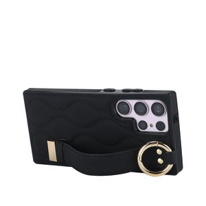 เคสโทรศัพท์หนัง PU สุดหรูสำหรับ <span class=keywords><strong>Samsung</strong></span> S25สายรัดข้อมือพิเศษ S24Plus S23FE ลายควิลท์กันกระแทกฝาครอบป้องกัน S22 - Product Image 4