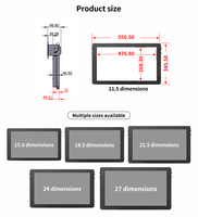 Écran d'affichage vidéo LCD pour bus Android 4G Wifi de 22 pouces, écran HD pour siège arrière de bus, écran tactile Android pour signalisation