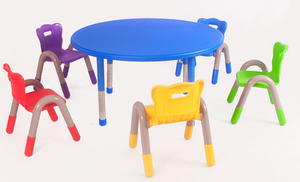 Tavoli e Sedie Rotondi per Asilo, Tavoli per Bambini, Tavoli per Aule d'Asilo, Set Tavolo e Sedie per Scuola Materna - Product Image 4