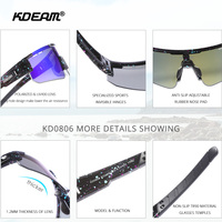 KDEAM — lunettes de soleil polarisées, de Sport, enveloppées, pour hommes, cyclisme, drapeau américain, nouvelle collection 2022, KD0806