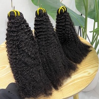 Cheveux Brésiliens Bouclés Vierges Bruts de Birmanie, Doux, Frisés et Crépu, Extensions Naturelles non Traitées, 100% Cheveux Vierge 4C en Lots