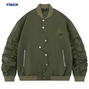 Veste universitaire LAYENNE <span class=keywords><strong>de</strong></span> haute qualité pour hommes, broderie, boutons irréguliers, logo personnalisé, veste universitaire <span class=keywords><strong>de</strong></span> baseball unisexe, veste universitaire pour hommes et femmes - Product Image 1