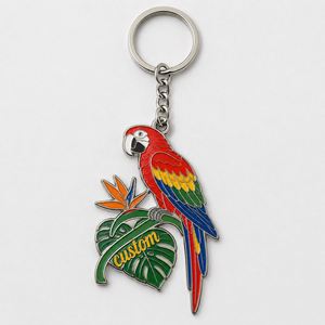 Llaveros Personalizados al por Mayor de Alta Calidad, Colgantes de Loro Coloridos, Cadenas, Recuerdos de Viaje Tropicales, Anillos Decorativos para Llaves - Product Image 3