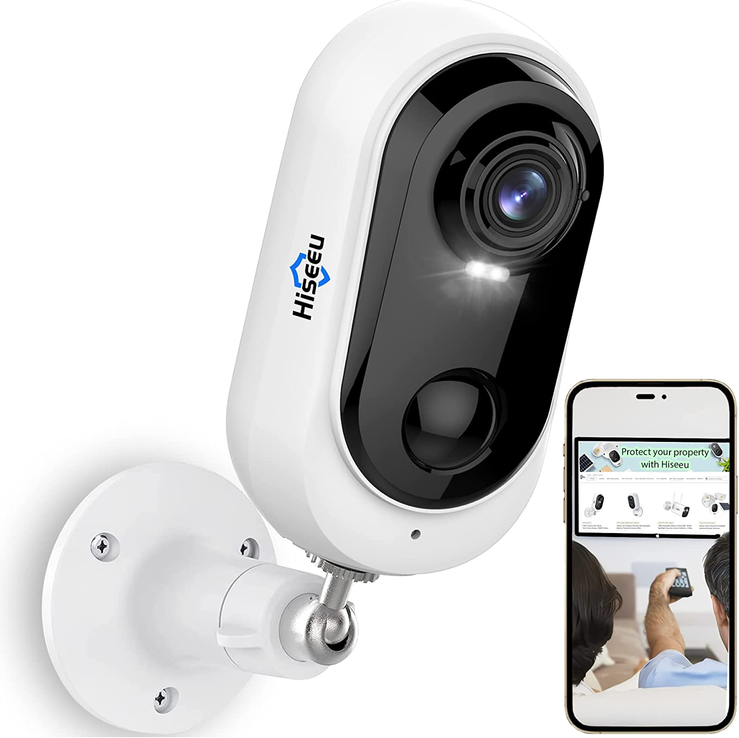 Hiseeu 1080P Battery Solar Powered Cameras Cctv Solar Camera Wifi Home Security Surveillance Ip Camara Wireless Outdoor Indoor · image 2