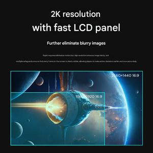 Monitor para Juegos de Alta Frecuencia de Actualización de 180Hz, 2K QHD IPS WLED, 1ms GTG DP, Luz Azul Baja, 99% SRGB, para Uso en Escritorio - Product Image 4