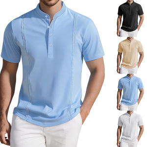 Production personnalisée de demi-cardigans pour hommes d'Europe et d'Amérique, T-shirt avec imprimé décontracté Cedar, respirant - Product Image 6