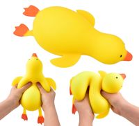 Jouets anti-stress réalistes en forme d'oie, Squishies non toxiques en TPR à rebond lent, jouet à presser créatif, balle anti-stress pour adultes