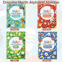 Cahier de Pratique de l'Écriture Magique Réutilisable Cahier de Traçage à Rainures Écriture de Lettres Dessin pour les Enfants d'âge Préscolaire