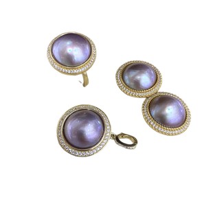 Pendientes de Perlas de Agua de Mar de la Serie Star de Bazaar Banquet, 19-20 mm, Plata S925 - Product Image 5