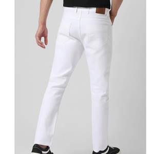 Jeans droits coupe ajustée pour hommes, jeans streetwear à poches boutonnées en coton denim vente en gros - Product Image 2