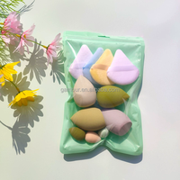 Éponge de Maquillage Triangulaire 11 Pièces pour Usage Sec et Humide, Marque Privée, OEM Personnalisé, Lot d'Éponges Colorées en Gros