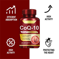 Vente en gros de capsules molles de CoQ10 pour adultes de la marque ChengJun, étiquette privée, 240 capsules, 3 pièces, soutien énergétique et cardiaque, service OEM ODM personnalisé