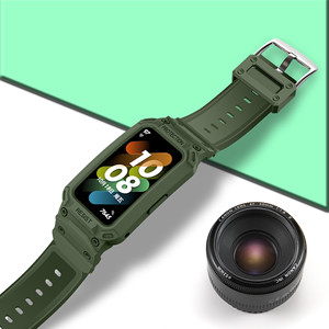 BEEFLYPOWER Vente en gros d'usine Bracelet de montre de sport avec coque de protection intégrée pour <span class=keywords><strong>Huawei</strong></span> Band 7 6/<span class=keywords><strong>Huawei</strong></span> Honor Band 6 - Product Image 1