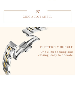 นาฬิกาข้อมือควอตซ์สปอร์ตหรูหราสำหรับผู้หญิง JM รุ่นเล็ก สีทอง กันน้ำ สายสแตนเลสทรงรี หน้าปัดกระจก พร้อมเข็มบอกเวลา - Product Image 4