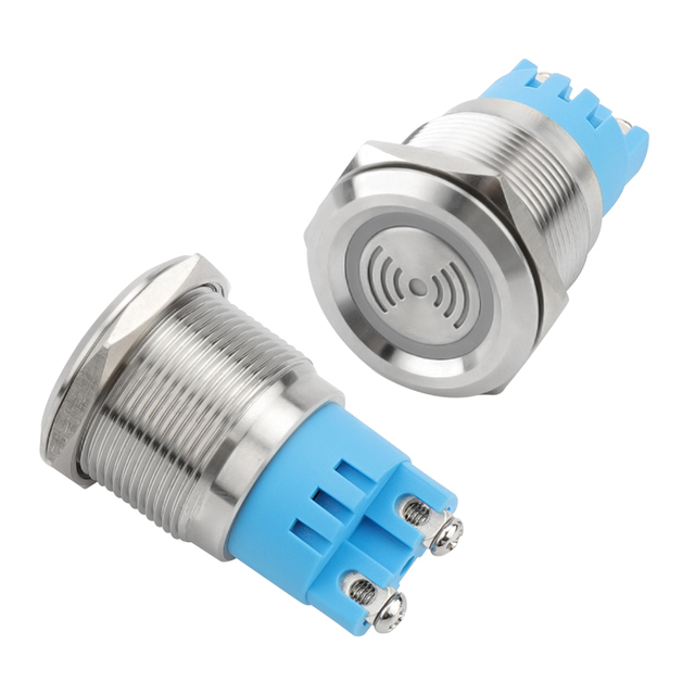 Best Selling Indicator Buzzers 22mm 90dB High Decibel Buzzer Alarm With High Brightness Metal Buzzer