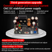 WUZHI 10022 CNC abaisseur DC alimentation régulée réglable Module de courant à tension constante 125V/22A mise à niveau de troisième génération
