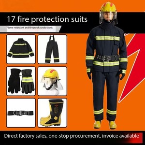 Aramidファイティングスーツ消防士用消防士制服En469 <span class=keywords><strong>4</strong></span>層3m反射ストリップNfpa 1971ジャケットとパンツ - Product Image 2