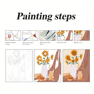 CHENISTORY 992581 Kit de Pintura al Óleo DIY Pinta por Números 'Amanecer sobre el Puente Marítimo' Escena de Paisaje <span class=keywords><strong>con</strong></span> Pigmento Acrílico - Product Image 2