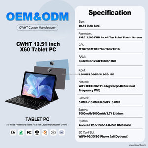 Ban đầu máy tính bảng 10.5 inch android14 OEM kinh doanh chơi game <span class=keywords><strong>Android</strong></span> Máy tính bảng PC Ram 8GB 16GB ROM 128GB Sim thẻ sinh viên trẻ em Máy tính bảng PC - Product Image 3