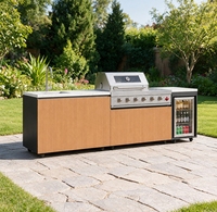 Cuisine extérieure moderne de luxe en acier inoxydable 304 OEM/ODM pour événements en plein air et jardin